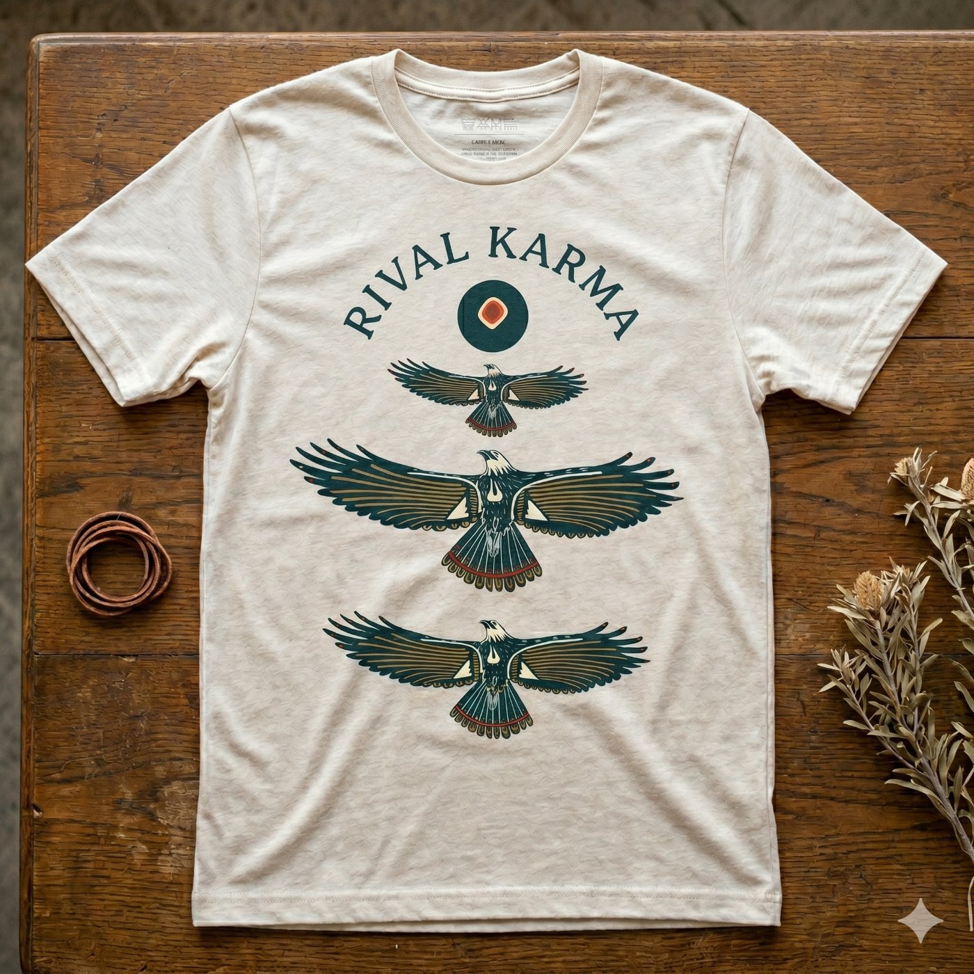 Rival Karma three eagles t-shirt, natural
